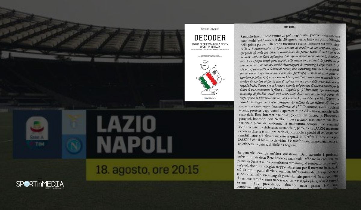 Corsi&Ricorsi | Il debutto di DAZN nell’agosto 2018 (dal libro “Decoder”)