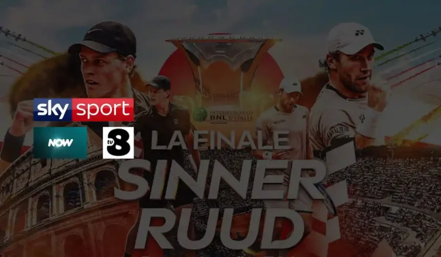 Sinner Ruud finale Roma 2026 tv telecronisti Sky in chiaro TV8