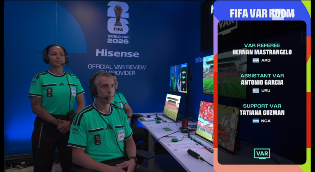 Var Room Mondiali 2026 ripresa con gimbal