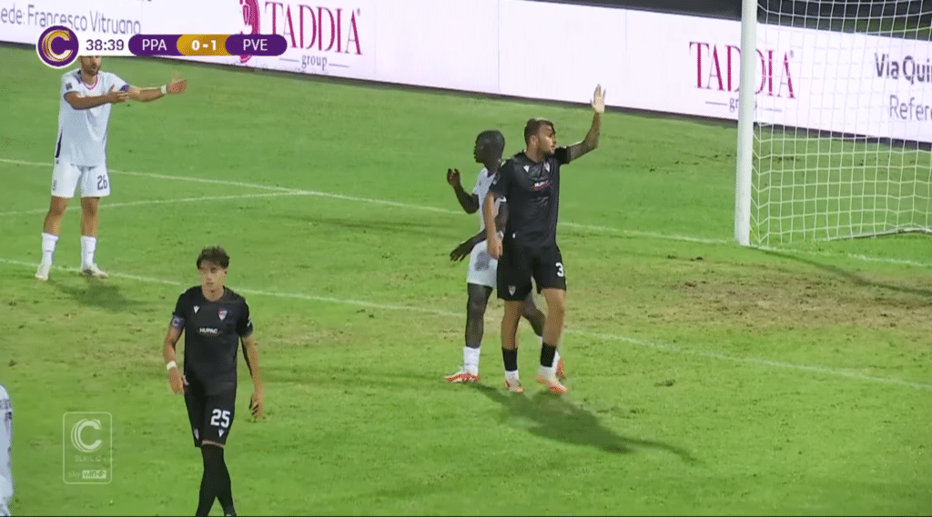 Scorebug della Serie C senza i colori delle maglie