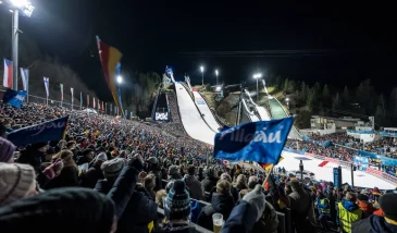 4 trampolini evento salto con gli sci